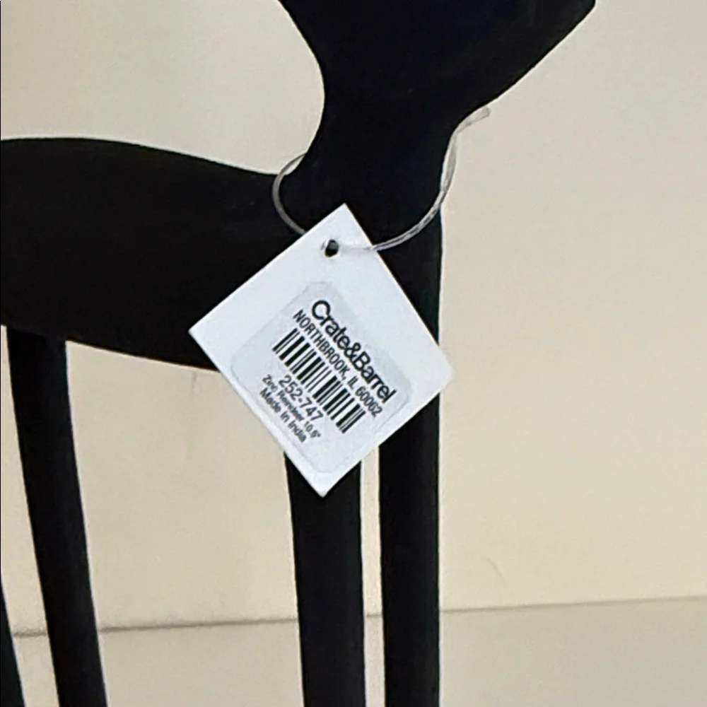 Crate&Barrel zinc black Reindeer 10.5”